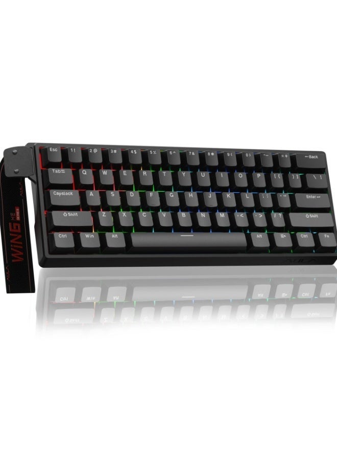 AULA WIN60 HE 60% Mechanical Gaming Keyboard Wired, Magnetic Switch Hot Swappable, Adjustable Actuation Rapid Trigger Mode, 8000 Hz Polling Rate, RGB Small Keyboard Compact Design for PC - Image 1