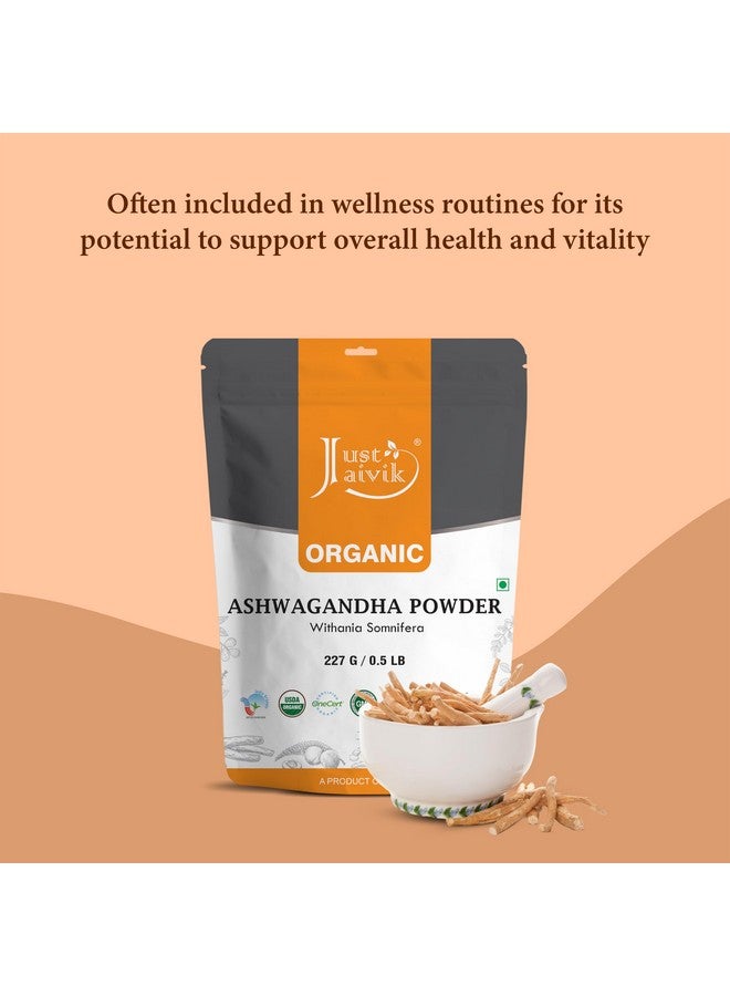 Just Jaivik Just Jaivik Organic Ashwagandha Powder- 227g For Stress Relief, Energy Boost & Immunity | Withania somnifera, Ashwagandha Podi, Asvagandha Churna, Asvagandha, Indian ginseng - Image 5