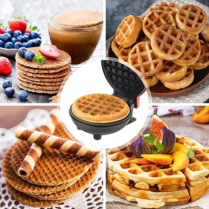 PARSE PERSONAL CARE Mini Waffle Maker Machine 3 In 1 Waffle Iron Home Appliances Kitchen Easy To Clean 4 Inch Perfect For BreakfastDessert Sandwich Pan Cakes Other Snacks - Image 5