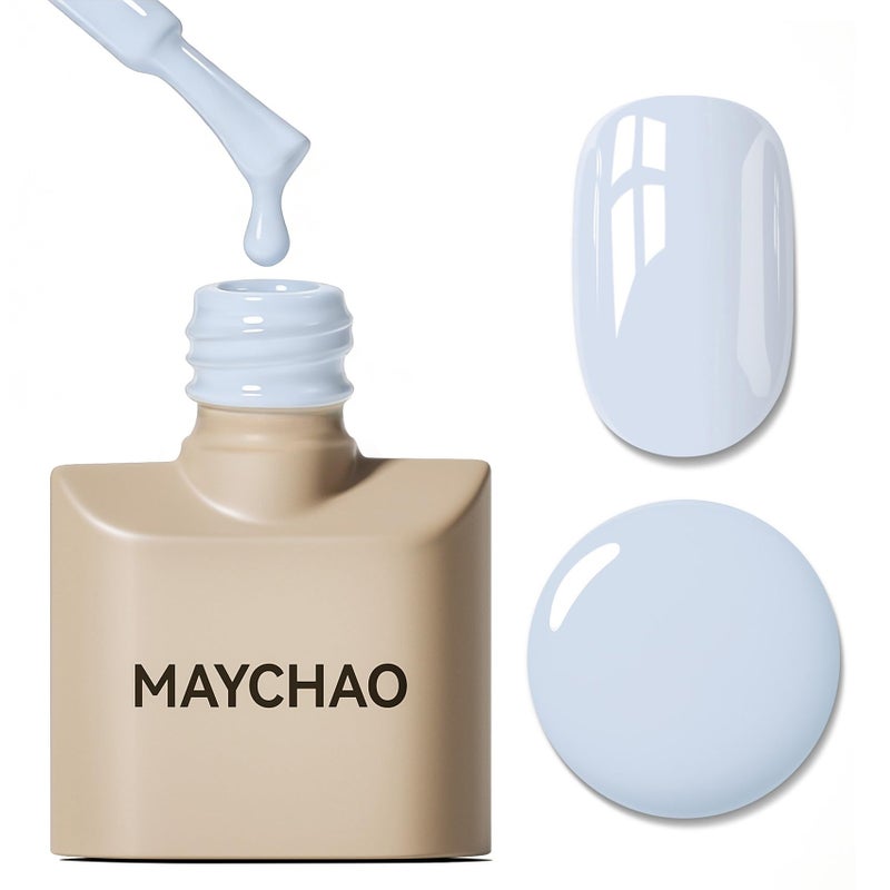 MAYCHAO 15ML Blue Gel Nail Polish 1Pc Baby Blue Gel Polish Soak Off UV LED Nail Polish Nail Art Starter Manicure Salon DIY at Home, 0.5 OZ - Image 2