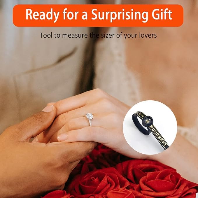 Inralimot 2 in 1 Bracelet Sizer & Ring Sizer Measuring Tool15-25 Bracelet Measurement Tool, 1-17 US Ring Measurement Tool with Magnified Glass Finger Measure for Ring Size, Wrist Measure for Bracelet - Image 5
