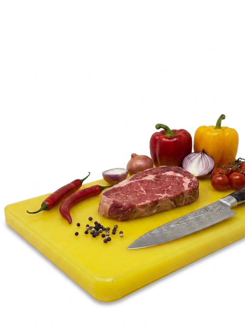 Heavy Duty Cutting Board – Odor Resistant, Food Safe, Professional Kitchen Board – yellow - Image 1