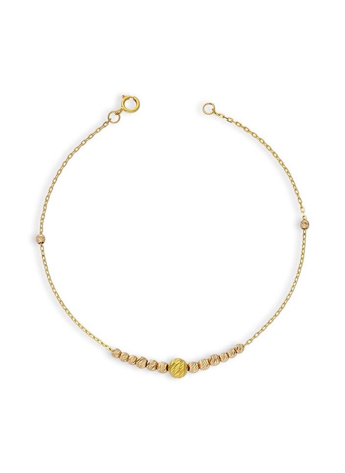 FK Jewellers - Gold Beads Bracelet 21KT - FKJBRL21KU6042 - Image 1