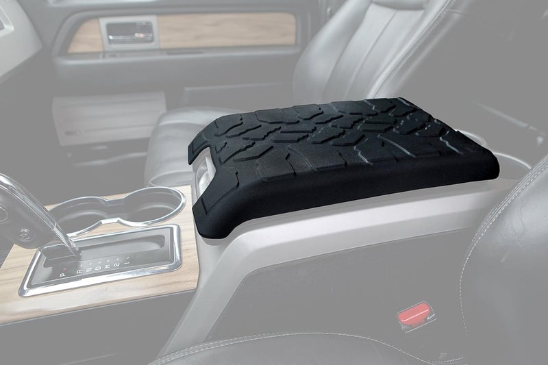 Boomerang Tire Tread Armpad for Ford F150 (2009-2014) - Premium Flow-Through Console Armrest Cover - Image 3
