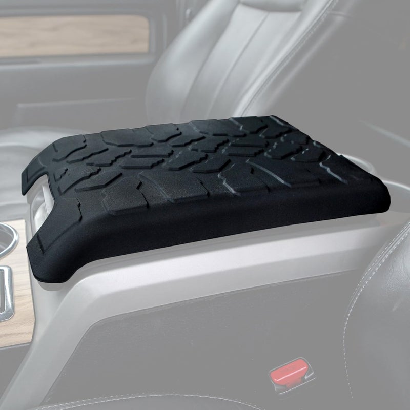 Boomerang Tire Tread Armpad for Ford F150 (2009-2014) - Premium Flow-Through Console Armrest Cover - Image 1