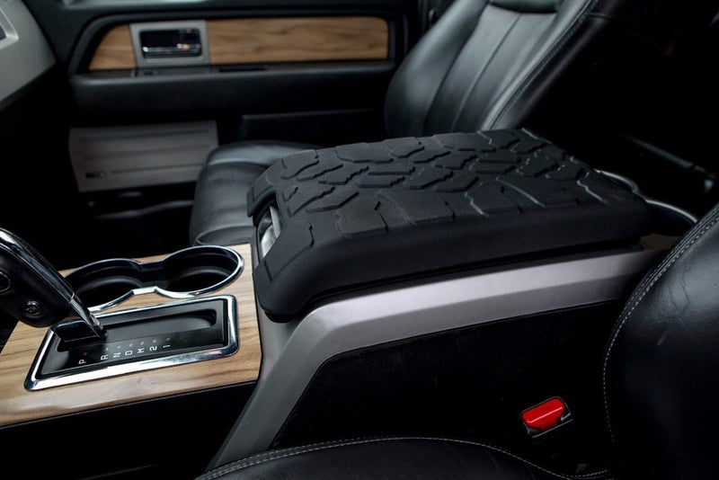 Boomerang Tire Tread Armpad for Ford F150 (2009-2014) - Premium Flow-Through Console Armrest Cover - Image 2