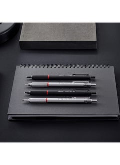 Rotring rOtring Rapid Pro Retractable Ballpoint Technical Drawing Pen, Medium Point, Blue Ink, Black Full-Metal Body  - Image 5