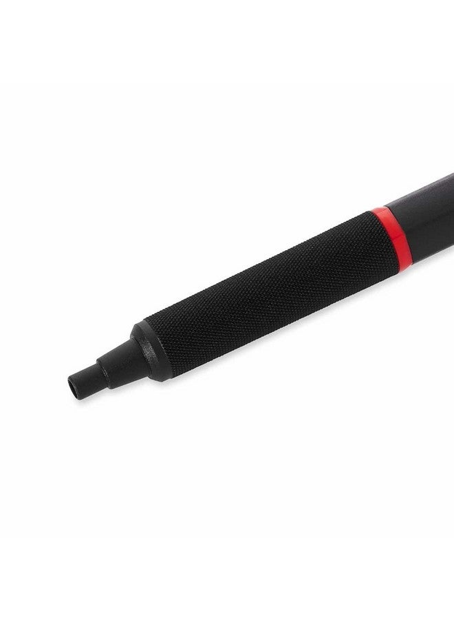 rOtring Rapid Pro Retractable Ballpoint Technical Drawing Pen, Medium Point, Blue Ink, Black Full-Metal Body - Image 3