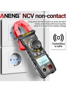 ANENG CM82 Digital Clamp Meter 6000 Counts True RMS NCV Universal Meter  - Image 4