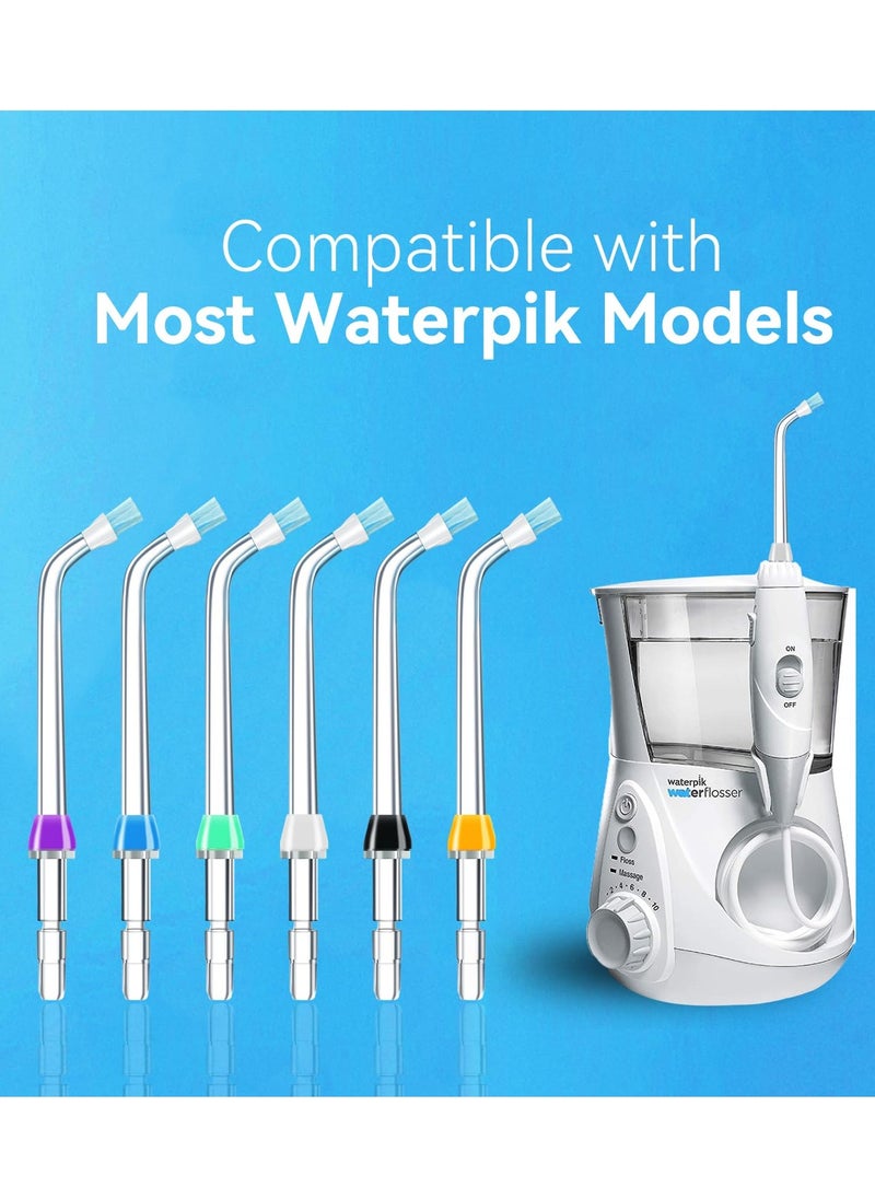 SYOSI - Replacement Tips for Waterpik Water Flosser, Plaque Seeker Replacement Tips Compatible with Waterpik Water Flossers, Plaque Remove Brisles Tips - Image 1