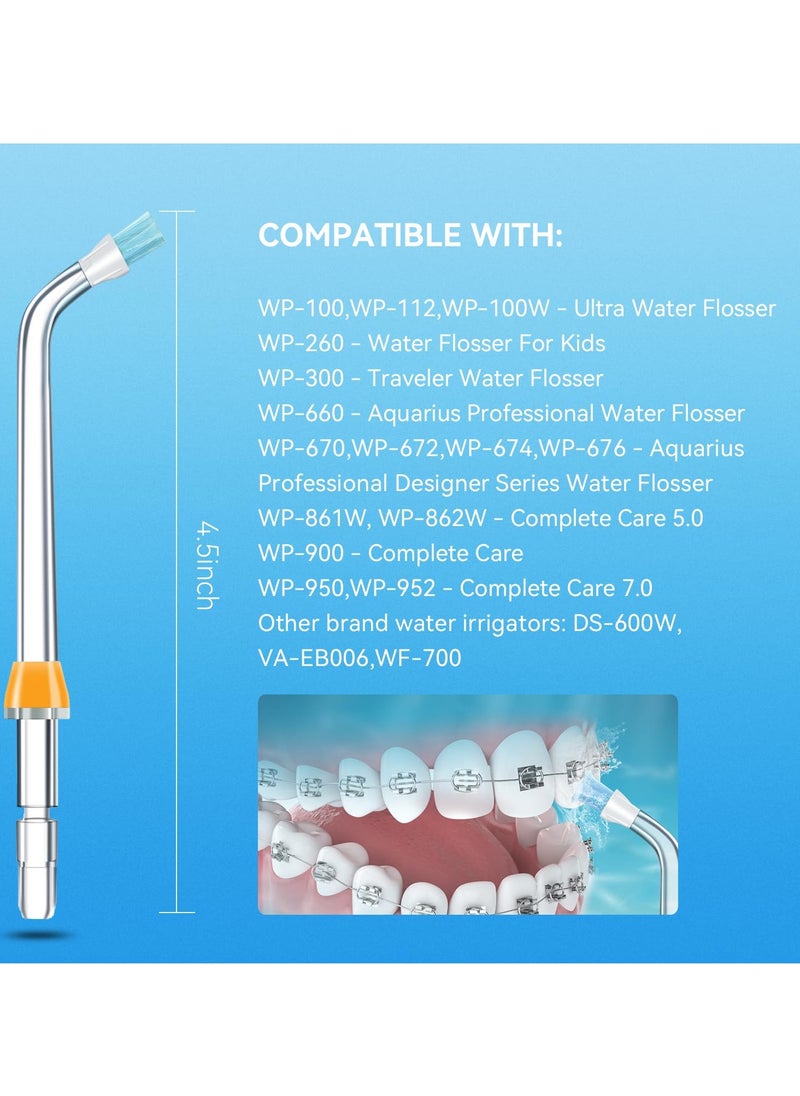 SYOSI - Replacement Tips for Waterpik Water Flosser, Plaque Seeker Replacement Tips Compatible with Waterpik Water Flossers, Plaque Remove Brisles Tips - Image 1