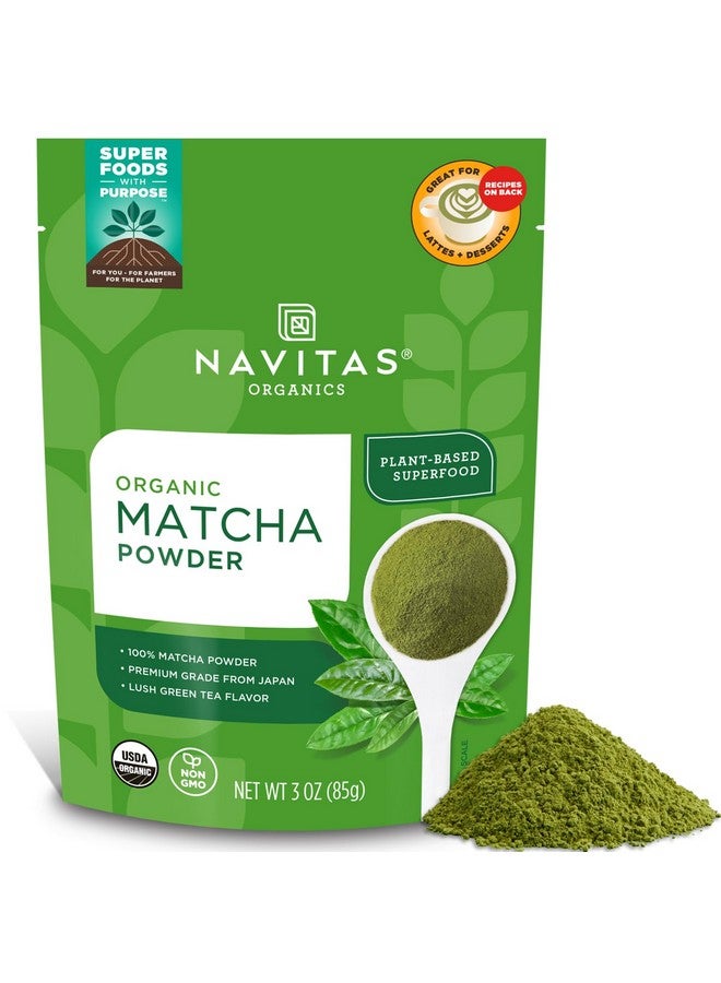 Navitas Organics Navitas Organics Matcha Powder, 3 oz. Bag, 85 Servings - Premium Culinary Grade, Organic, Non-GMO, Gluten-Free  - Image 1