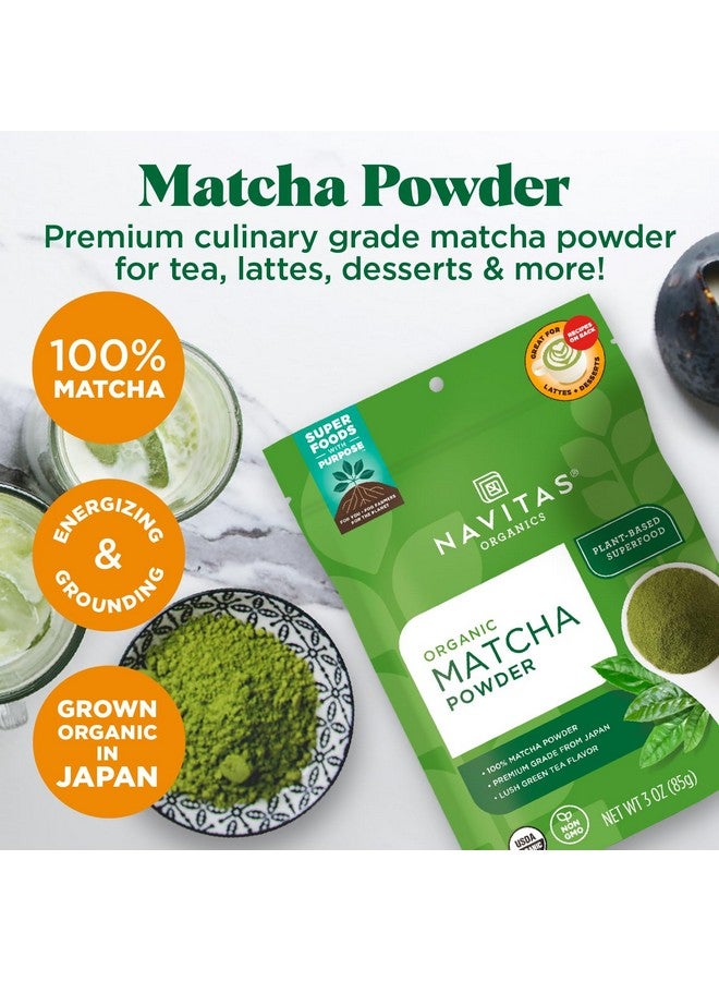 Navitas Organics Navitas Organics Matcha Powder, 3 oz. Bag, 85 Servings - Premium Culinary Grade, Organic, Non-GMO, Gluten-Free  - Image 2