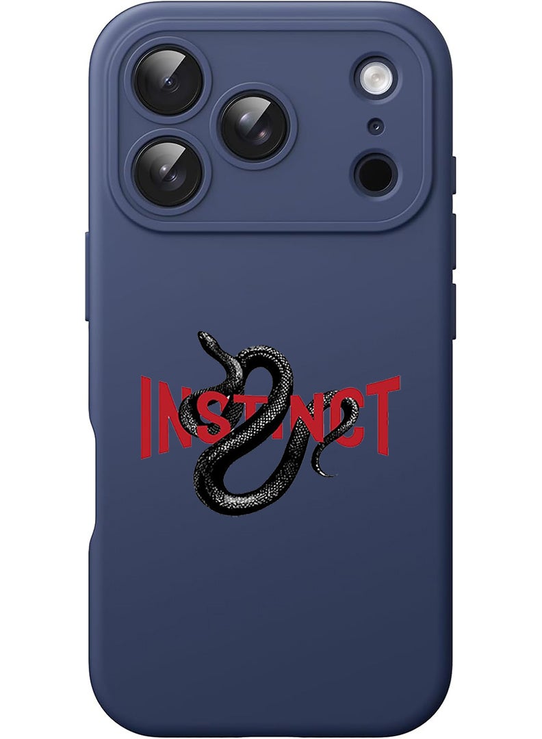 Theodor Protective Slim Fit Case Liquid Silicone Cover with Full Body Protection Anti-Scratch Shockproof Case For Apple iPhone 17 Pro Max (Blue) Instinct - Image 1