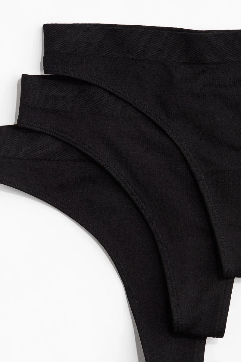 H&M  5-pack seamless thong briefs for Women | Best Price UAE