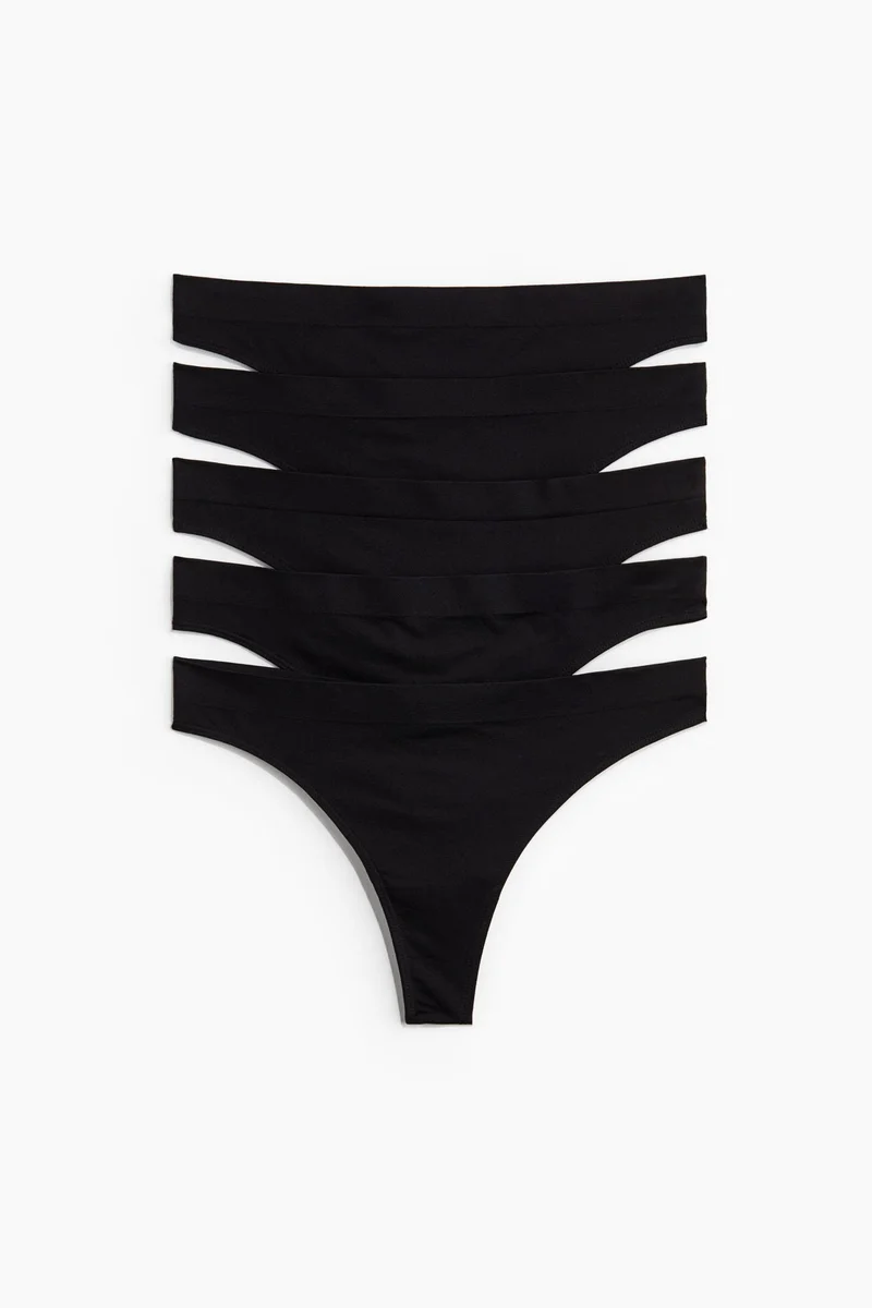 H&M 5-pack seamless thong briefs