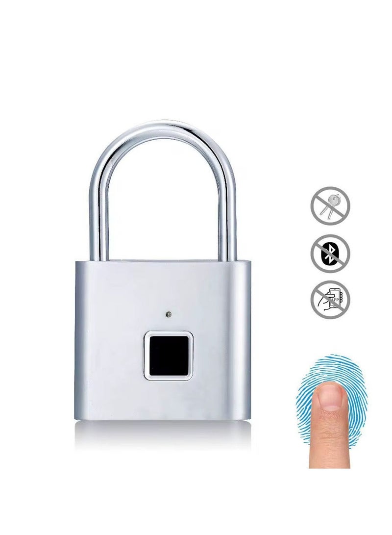 Fingerprint Padlock, Locker Lock, Smart Pad Waterproof Small Portable with USB Charging  - Image 1