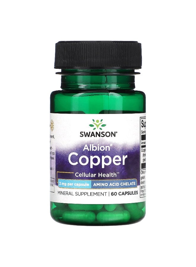 SWANSON Swanson, Albion Copper, 2 mg, 60 Capsules  - Image 1