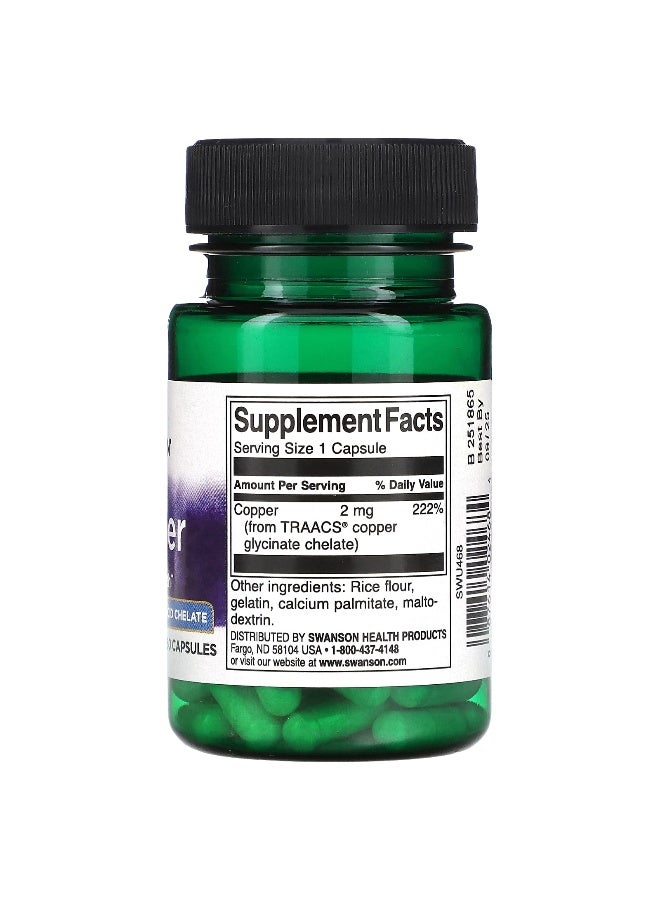SWANSON Swanson, Albion Copper, 2 mg, 60 Capsules  - Image 2