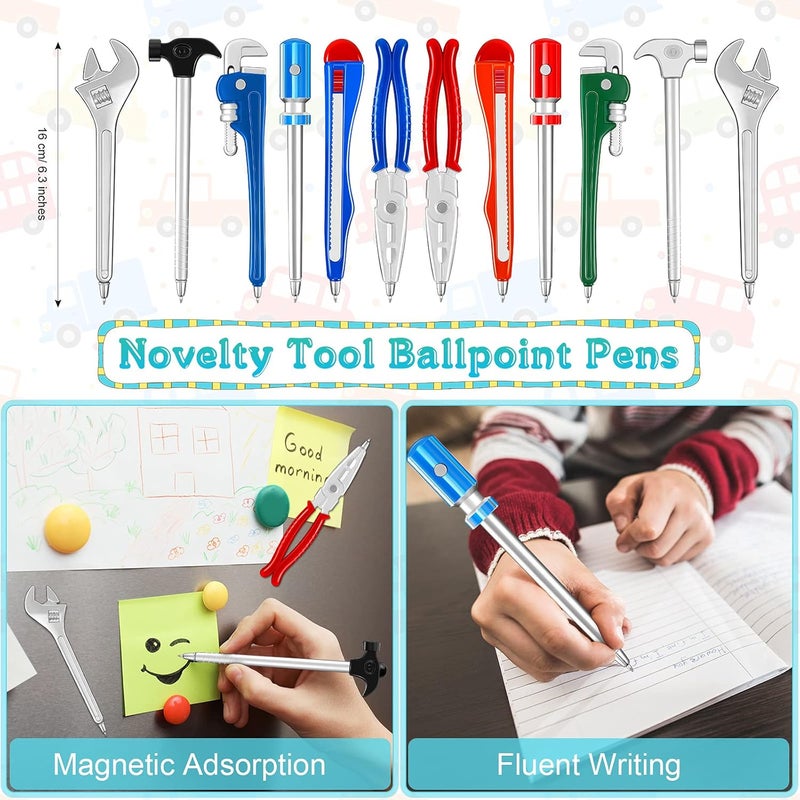 klarako 24 Pieces Car Pens and Novelty Tool Ballpoint Pens Colorful Ink Pens Cool Fun Writing Ballpoint Pens Back to School Office Stationary Supplies for Kids Student Adults - Image 3