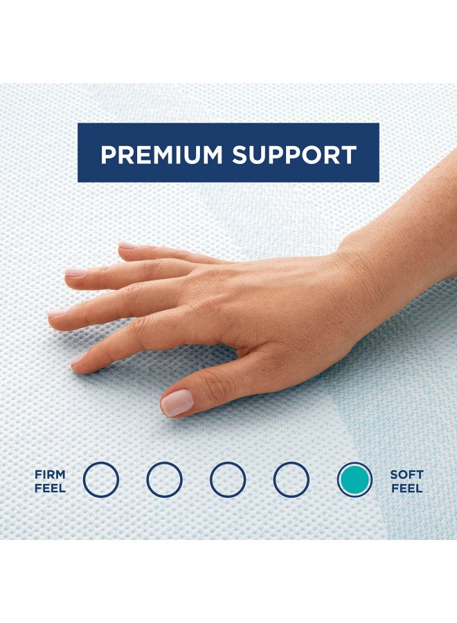 Tempur-Pedic Tempur-Pedic TEMPUR-Adapt + Cooling 3-Inch Queen Mattress Topper Medium Luxury Premium Foam, Washable Cover, Medium Cooling Topper,White - Image 4