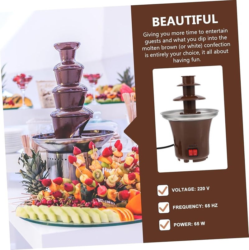 Chocolate Fountain Machine with Unique Bowl Design for Easy Dipping Home Entertaining and Cleanup - Image 4