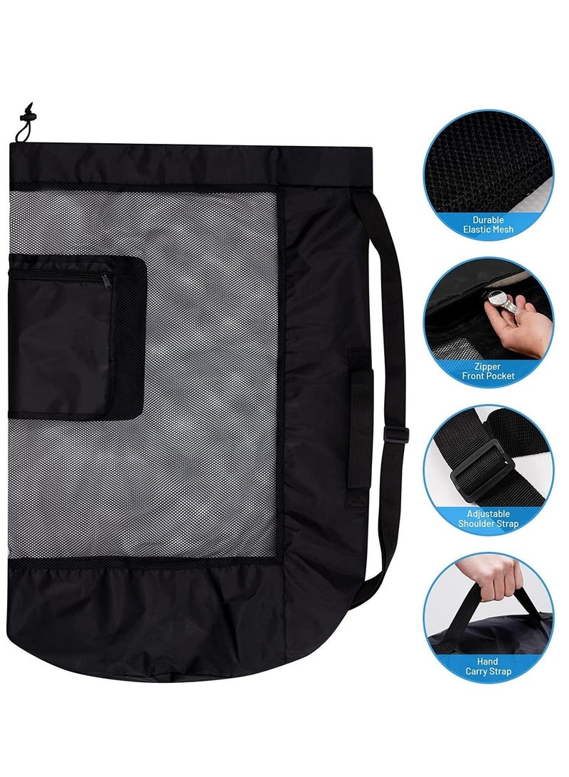 Generic Mesh Bag for Ball, Waterproof Extra Large Duffel Bag Heavy Duty Net Ball Shoulder Bag, Durable Mesh Drawstring Bag Gym Sports Equipment Bag Large Mesh Net Bag - Image 2