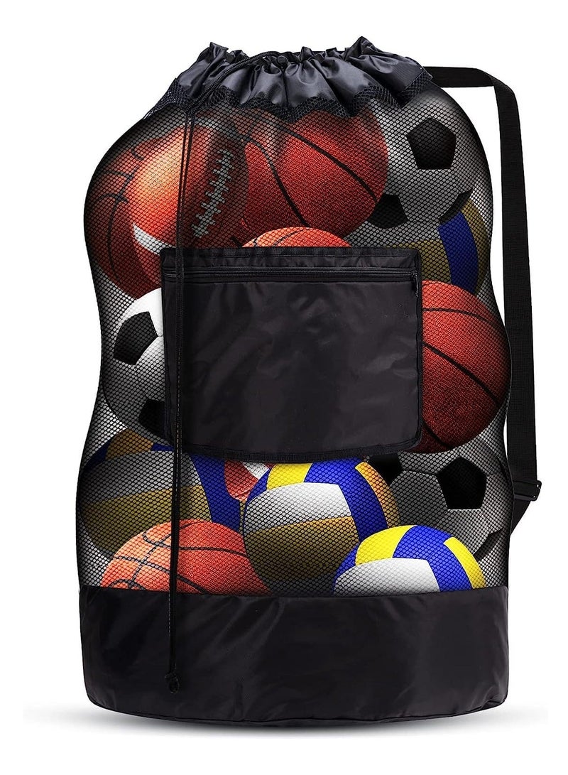 Generic Mesh Bag for Ball, Waterproof Extra Large Duffel Bag Heavy Duty Net Ball Shoulder Bag, Durable Mesh Drawstring Bag Gym Sports Equipment Bag Large Mesh Net Bag - Image 1