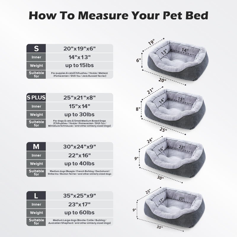 INVENHO Dog Bed Medium Size, Orthopedic Warming Soft Calming Sleeping Durable with Anti-Slip Bottom - Image 5