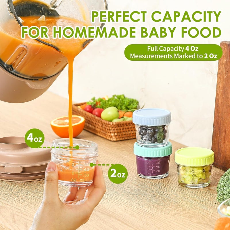 DRKIO 20 Pack Glass Baby Food Storage Containers - Image 3