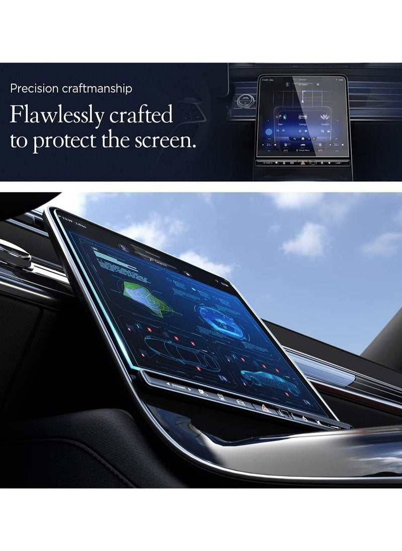 Spigen - Glastr Ez مناسب لمرسيدس بنز EQS (2023/2022) ومرسيدس S-Class 2023/2022/2021 واقي شاشة زجاجي مقوى شاشة لمس لوحة القيادة - غير لامع/مضاد للوهج/مضاد لطباعة الأصابع - Image 1