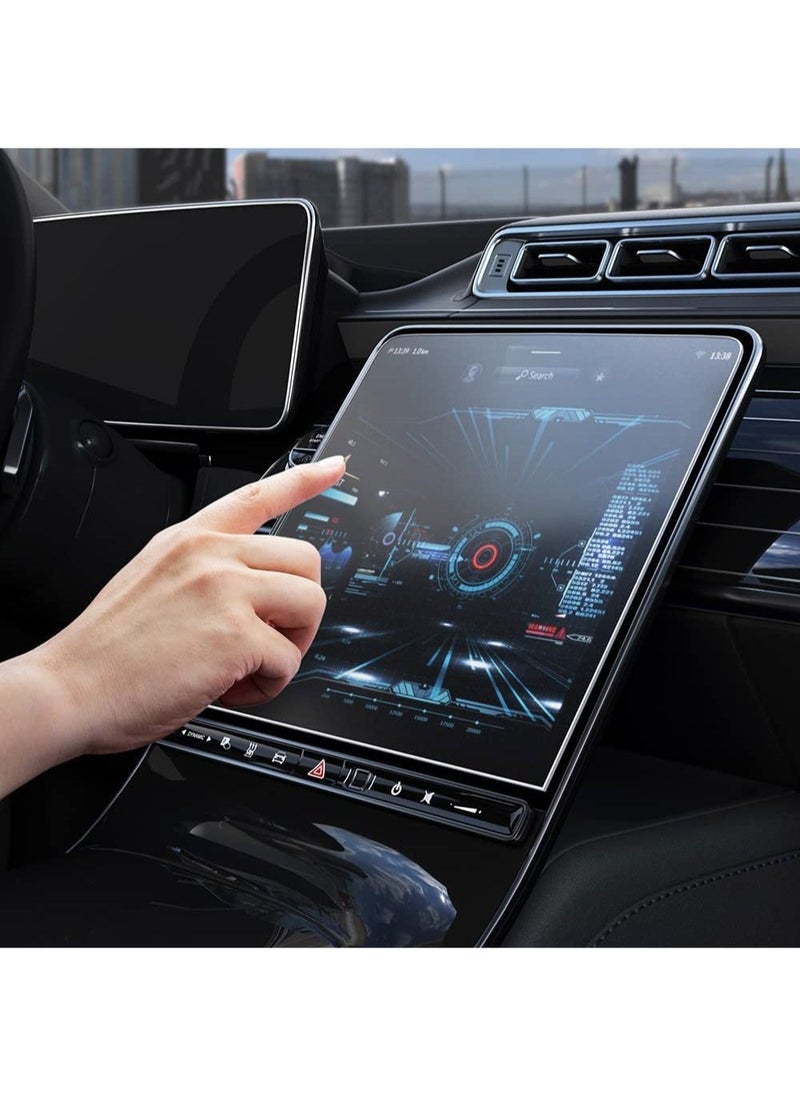 Spigen - Glastr Ez مناسب لمرسيدس بنز EQS (2023/2022) ومرسيدس S-Class 2023/2022/2021 واقي شاشة زجاجي مقوى شاشة لمس لوحة القيادة - غير لامع/مضاد للوهج/مضاد لطباعة الأصابع - Image 1