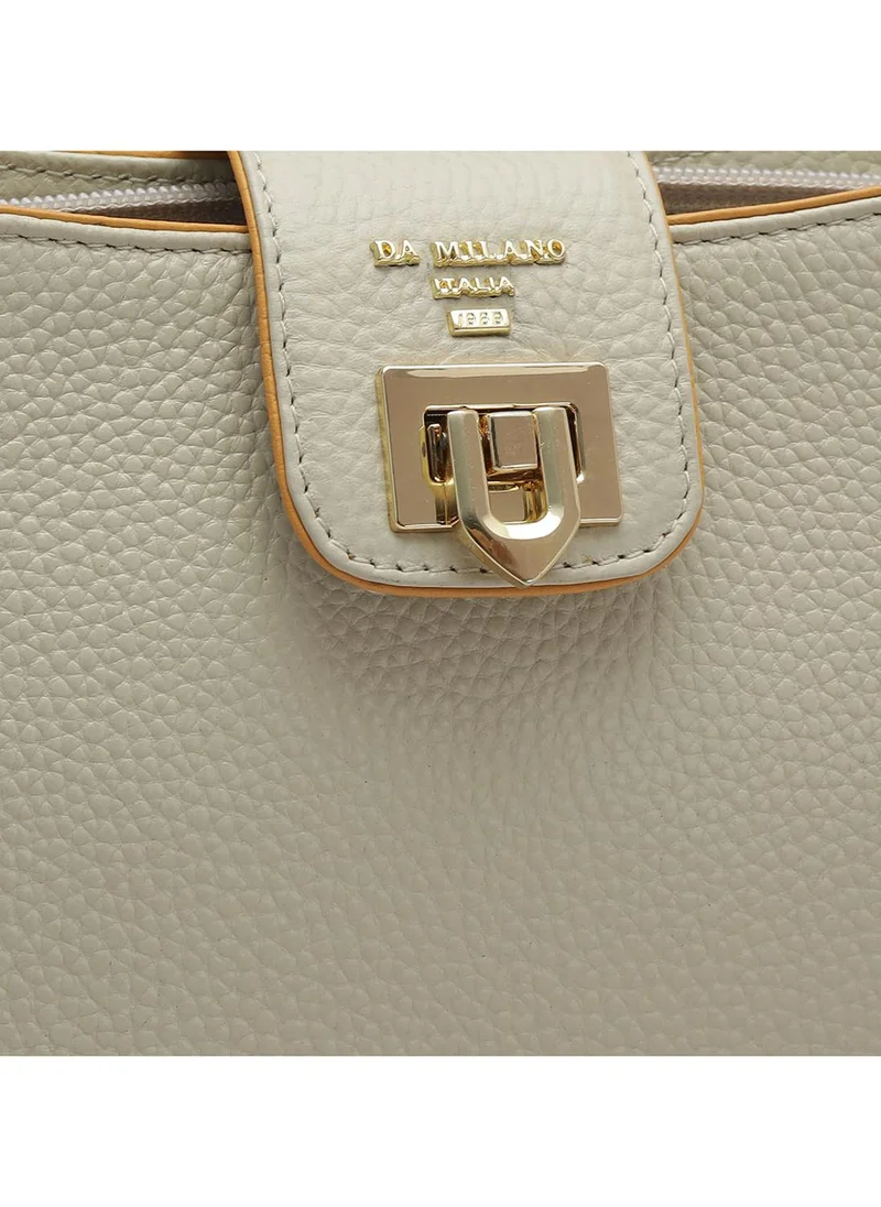 Da Milano  Genuine Leather Grey Sling Bag for Women | Best Price UAE