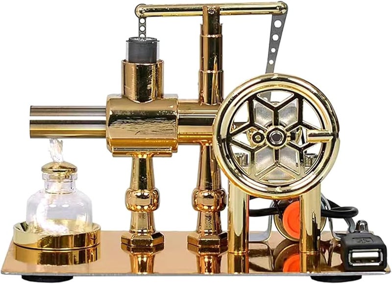 Stirling Engine Model Hot Air Motor Electricity Generator Physical Science Educational Toy - Image 4