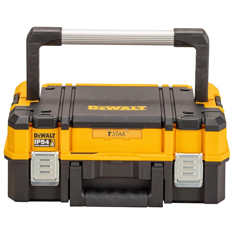 DEWALT DEWALT DWST833441 TSTAK Heavy Duty Organiser Top Shallow Box IP54 Rated Waterseal 30 Kg Load Capacity Front Top Carry Handles Internal Foam Insert For Power Tools Batteries 44x332x183 cm  - Image 2