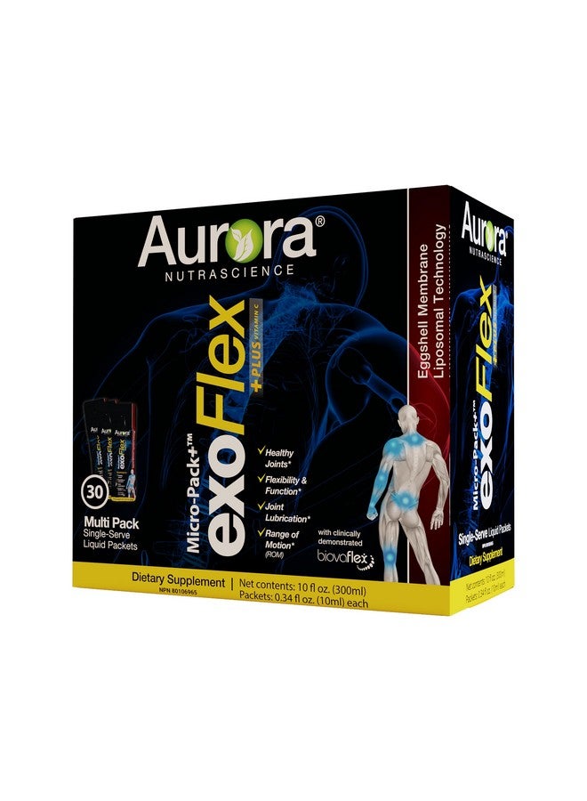 أورورا نيوترا ساينس , عبوة ميكرو باك ليبوسومال إكسوفليكس + فيتامين سي، غشاء قشر البيض مع بيوفاليكس، والكركمين، والبوزويليا، 30 عبوة سائلة فردية، 0.34 أونصة سائلة (10 مل) لكل عبوة - Image 2