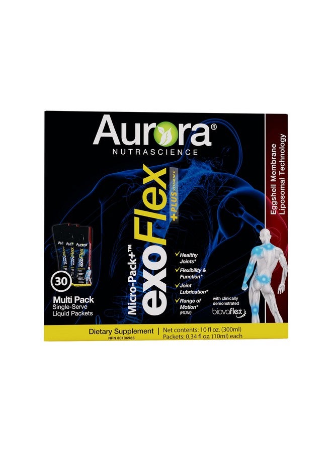 أورورا نيوترا ساينس , عبوة ميكرو باك ليبوسومال إكسوفليكس + فيتامين سي، غشاء قشر البيض مع بيوفاليكس، والكركمين، والبوزويليا، 30 عبوة سائلة فردية، 0.34 أونصة سائلة (10 مل) لكل عبوة - Image 3