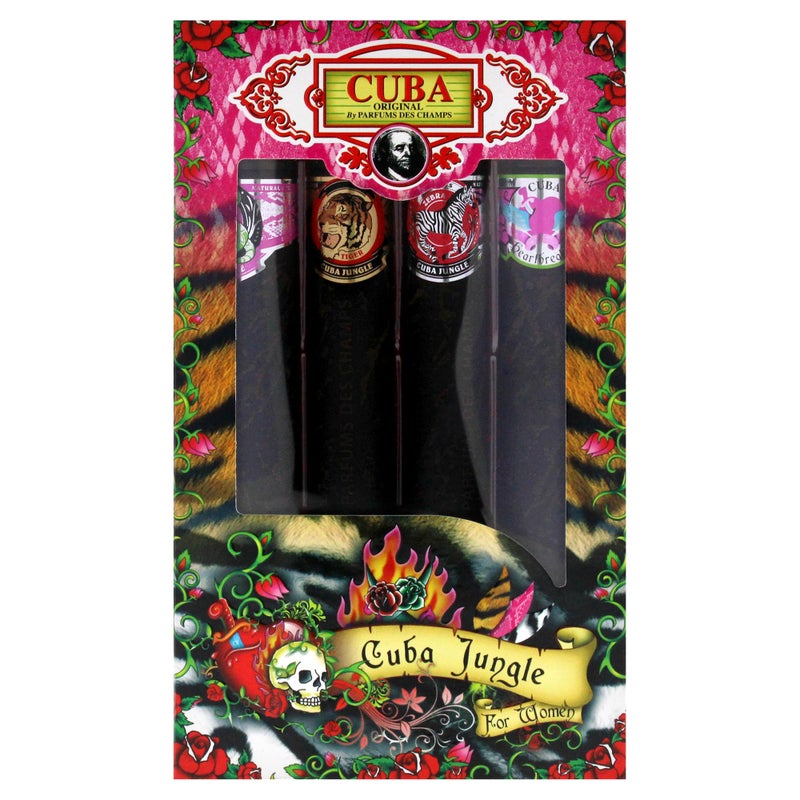 Cuba Jungle 4 Pieces Gift Set for Women, (Snake + Tiger + Zebra + Heartbreaker 4Ã—1.17 Ounce Eau de Parfum Spray) - Image 5