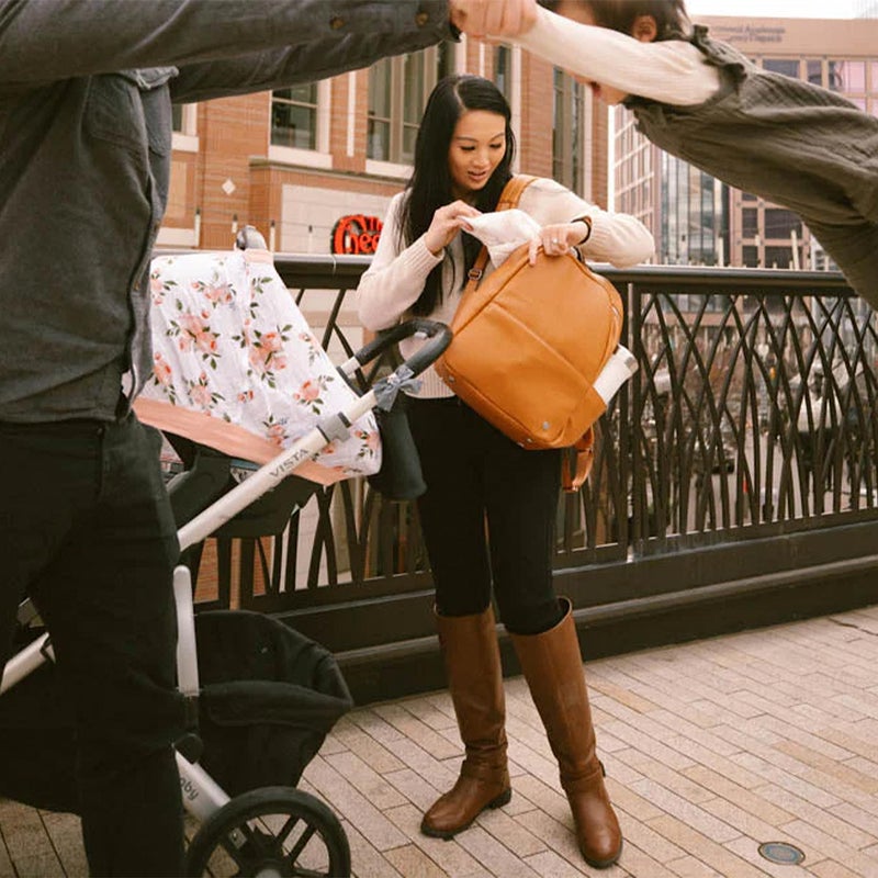 Little Unicorn Breathable Car Seat Canopy | Magnetic Closure & Universal Fit | Cover Baby from Elements (Watercolor Roses) - Image 3