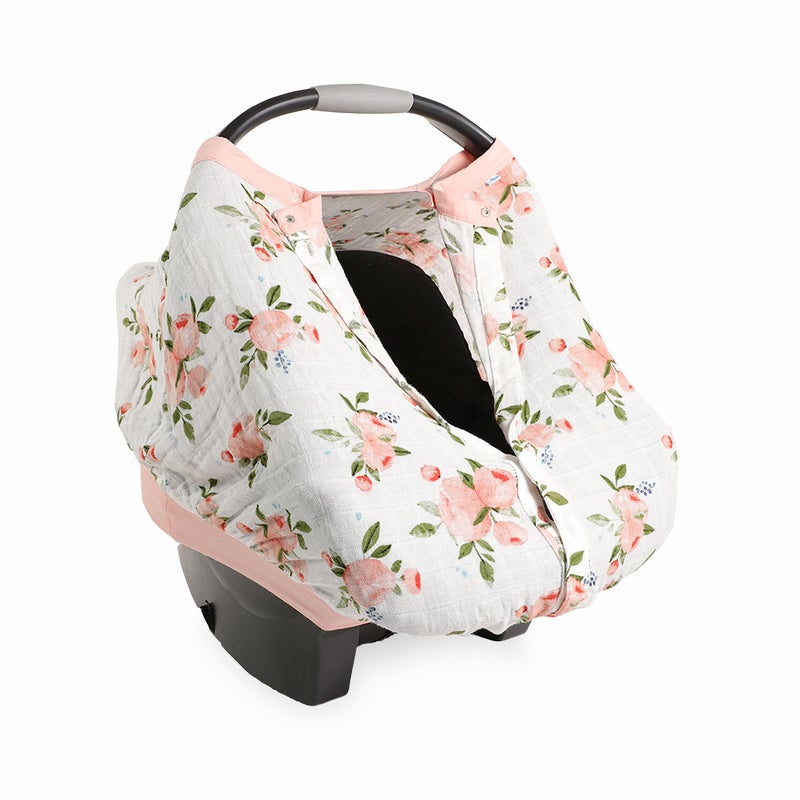 Little Unicorn Breathable Car Seat Canopy | Magnetic Closure & Universal Fit | Cover Baby from Elements (Watercolor Roses) - Image 2