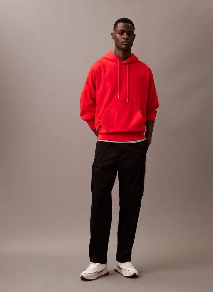 Calvin Klein Jeans Straight Cotton Twill Cargo Trousers - Image 1