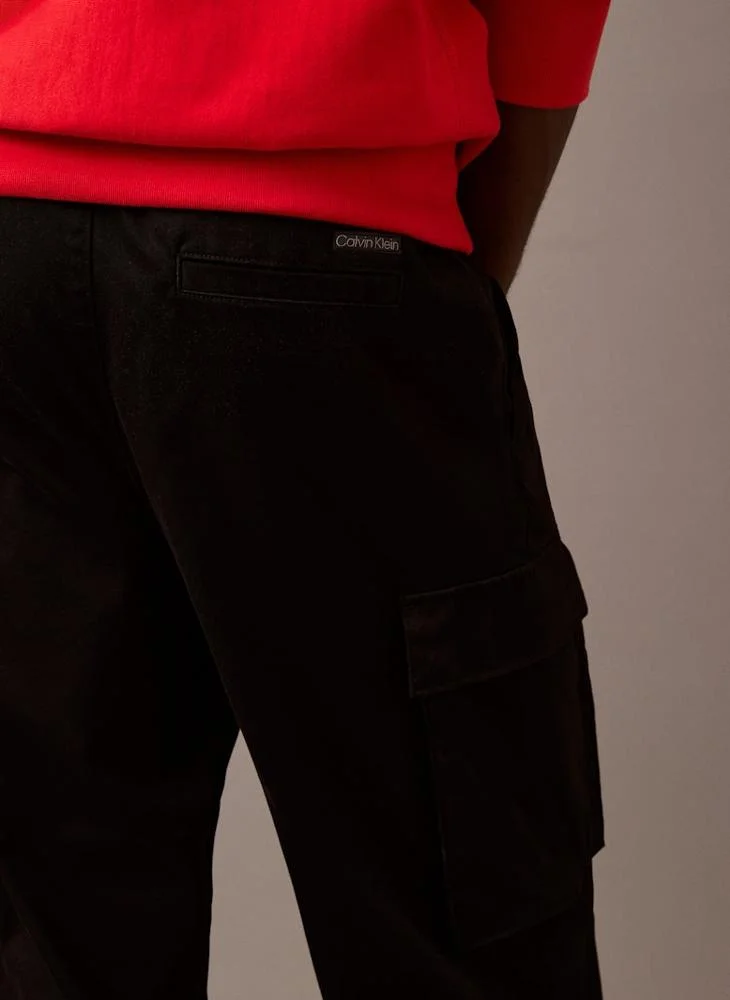 Calvin Klein Jeans Cotton Stretch Straight Fit Cargo Trousers