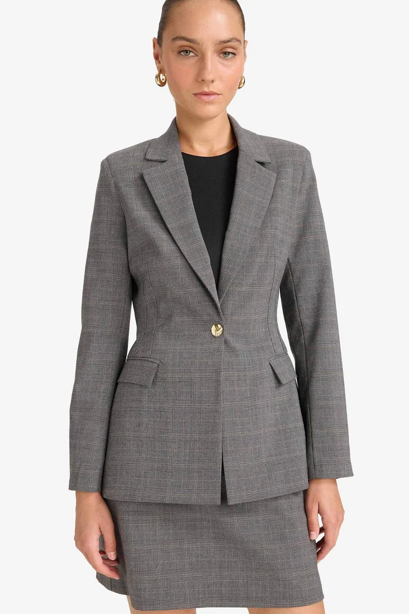 Defacto Slim Fit Jacket Collar Blazer