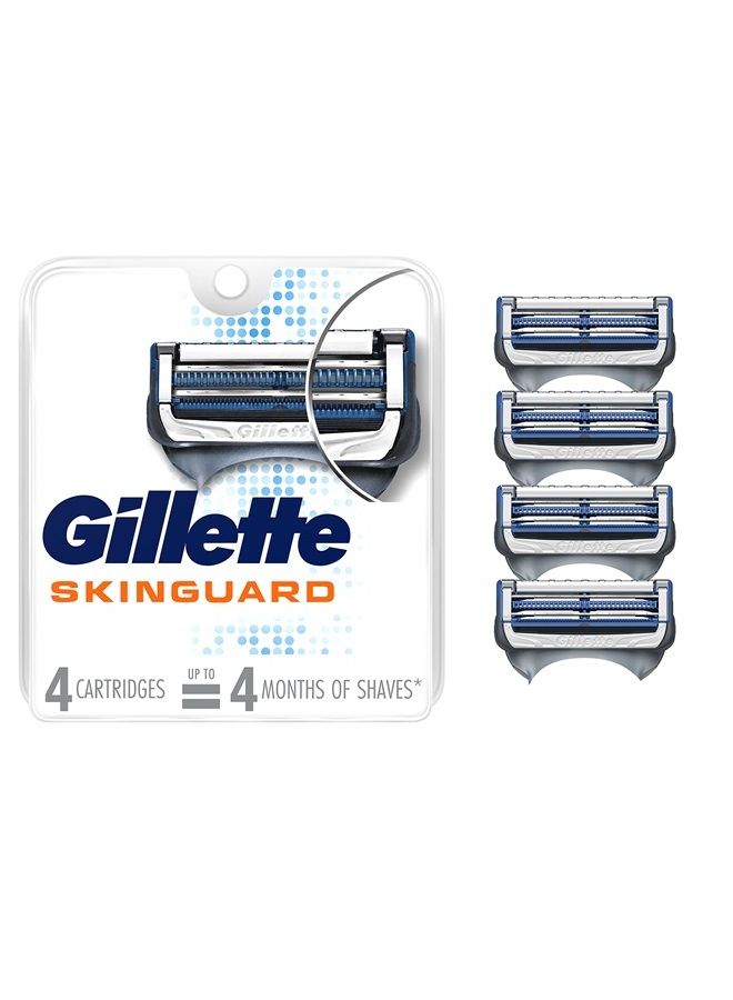 Gillette شفرات حلاقة سكين جارد للرجال للبشرة الحساسة، عبوة بها 4 شفرات
