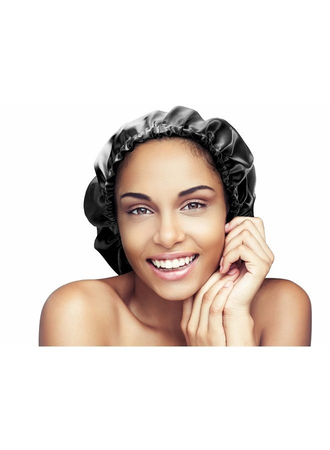 Glow By Daye Satin Bonnet, Double-Layered and Adjustable Satin Sleep Cap, Extra Large, Reversible, Empress of The Sun - Image 5