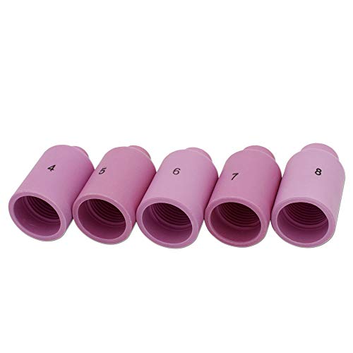 GZTIGWELD 10pcs TIG Gas Lens Ceramic Cups Kit 54N14 54N15 54N16 54N17 54N18 (#4#5#6#7#8) For TIG welding Torch 17, 18 & 26, Purple - Image 5