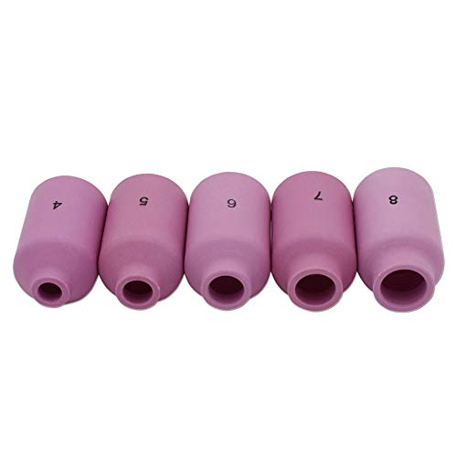 GZTIGWELD 10pcs TIG Gas Lens Ceramic Cups Kit 54N14 54N15 54N16 54N17 54N18 (#4#5#6#7#8) For TIG welding Torch 17, 18 & 26, Purple - Image 3
