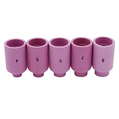GZTIGWELD 10pcs TIG Gas Lens Ceramic Cups Kit 54N14 54N15 54N16 54N17 54N18 (#4#5#6#7#8) For TIG welding Torch 17, 18 & 26, Purple - Image 4
