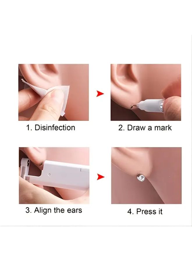 Disposable Sterile Ear Piercing Tool 1 PC 23 300 Painless Household Ear Bone Gun - Image 2