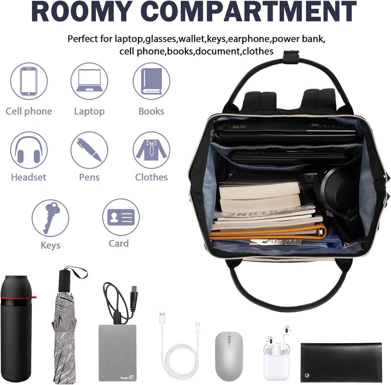 VANKEAN Laptop Backpack for Women Men 17 Inch Stylish Computer Work Backpack - Image 4